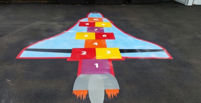 School Playground Markings in Alston